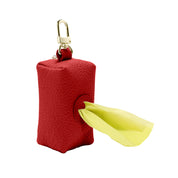 Refined Leather Waste Bag Dispenser - Red