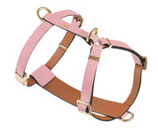 Luxe Leather Dog Harness - Pink