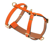 Luxe Leather Dog Harness - Saffron