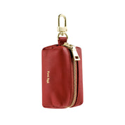 Refined Leather Waste Bag Dispenser - Red