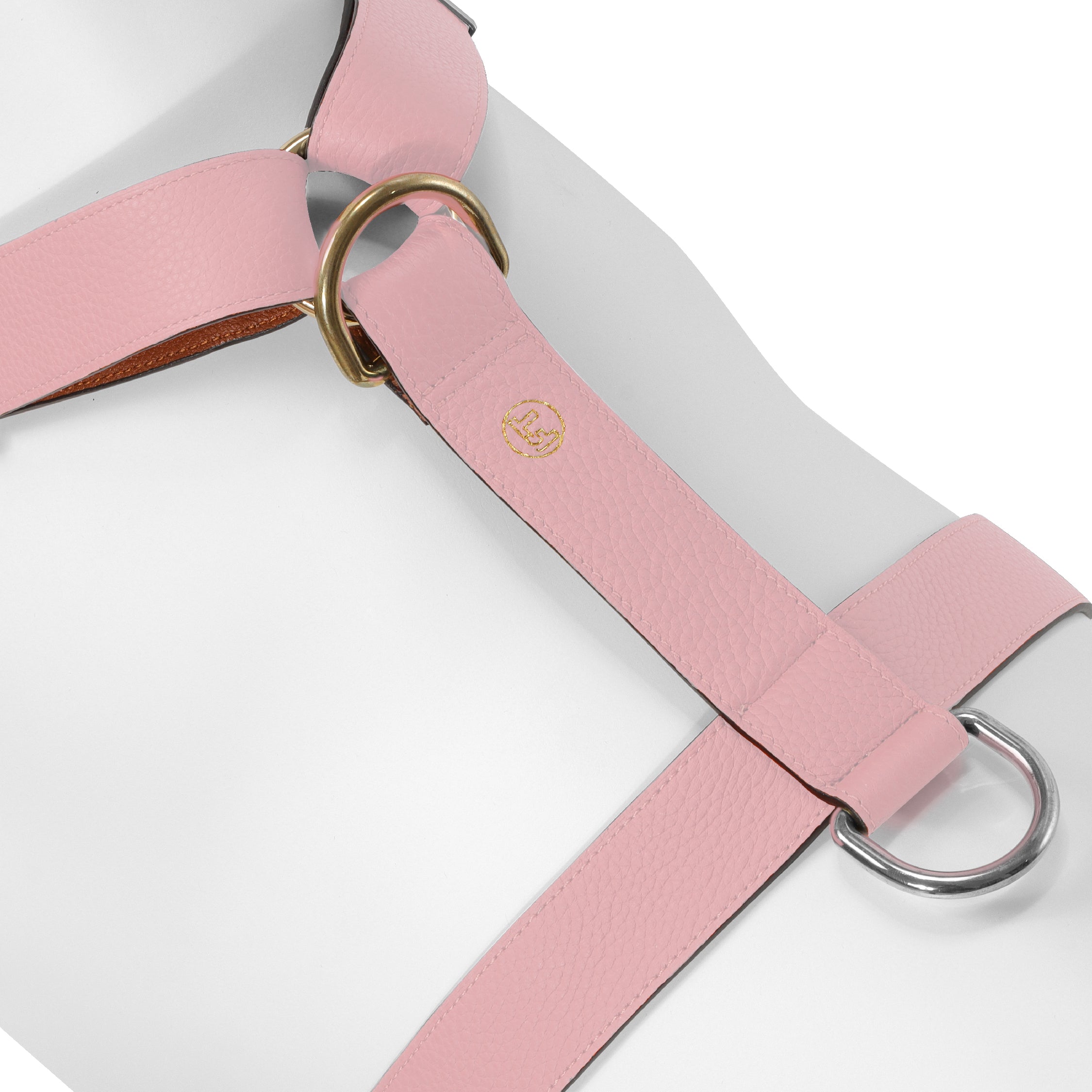  Premium Leather Pink Dog Harness