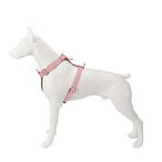Premium Leather Pink Dog Harness