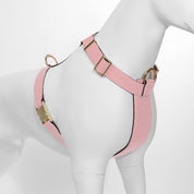  Premium Leather Pink Dog Harness